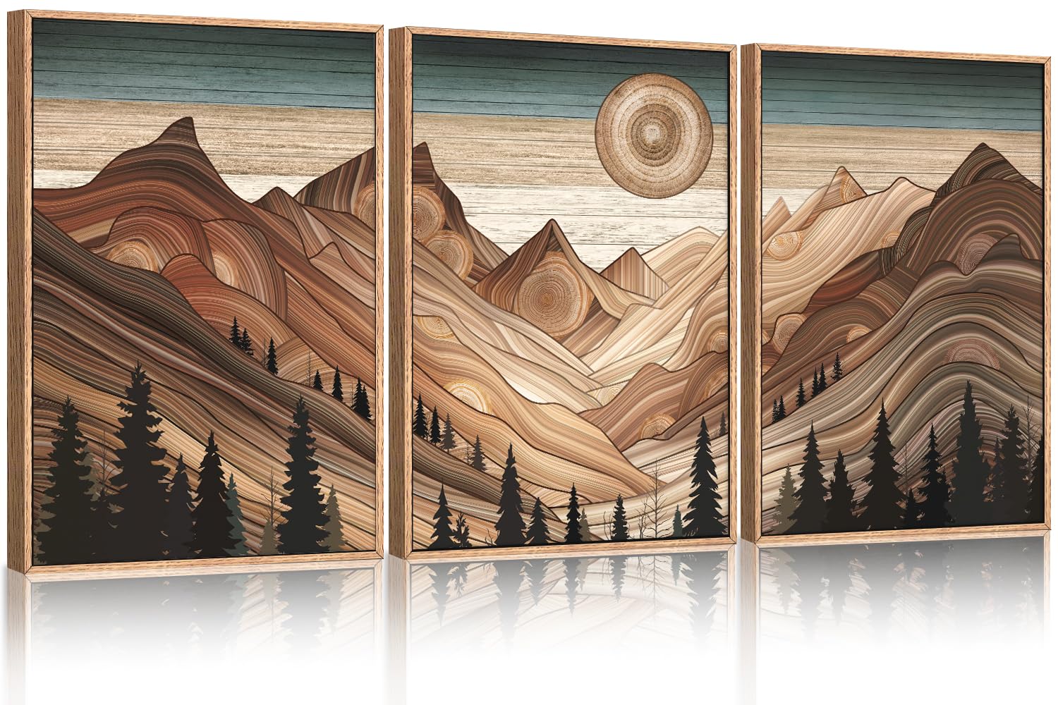 【真作】版画　銅版画　幻想的な森の版画　モダンなインテリアアート　V158 Amazon.co.jp: HLNIUC 木版画 山 額入り キャンバス ウォール